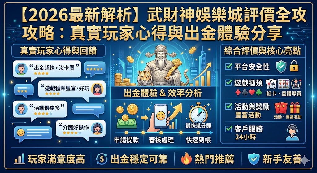 【2026最新解析】武財神娛樂城評價全攻略：真實玩家心得與出金體驗分享