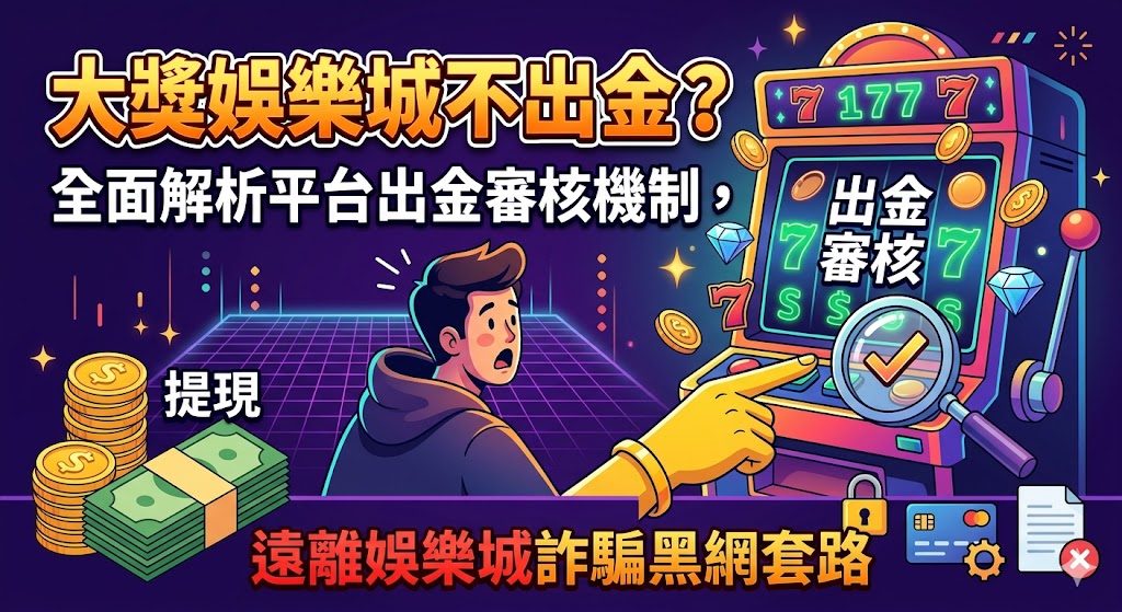 大獎娛樂城不出金？全面解析平台出金審核機制，遠離娛樂城詐騙黑網套路
