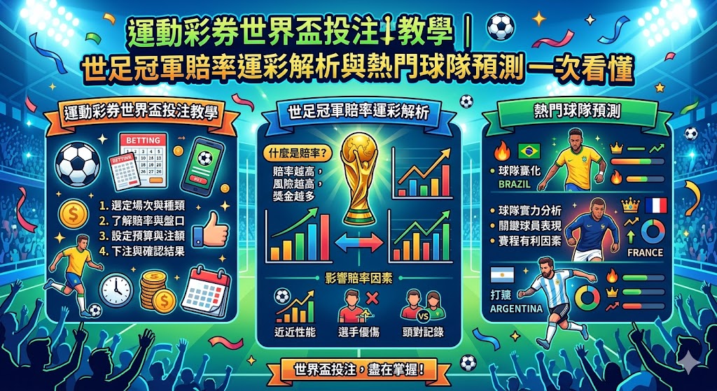 世足運動彩怎麼下注更穩？2026世界盃外圍賽賠率分析與投注攻略公開